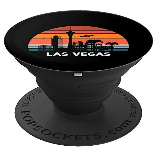 Las Vegas Souvenir Family Trip Matching 2019 Retro Skyline PopSockets Grip and Stand for Phones and Tablets