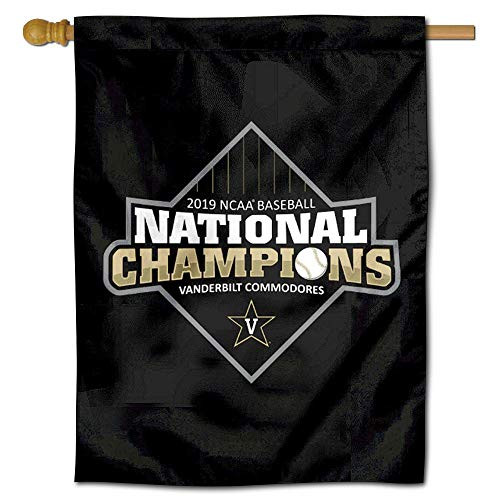 Vanderbilt University Commodores College Baseball National Champions Double Sided House Flag Vanderbilt University Commodores College Baseball National Champions Double Sided House Flag
