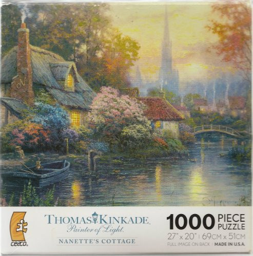 Thomas Kinkade Painter of Light NANETTE s Cottage 1000 Piece Jigsaw Puzzle Made in USA Puzzle