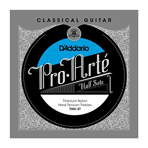 D Addario TNH3T ProArte Titanium Nylon Classical Guitar Half Set Hard Tension