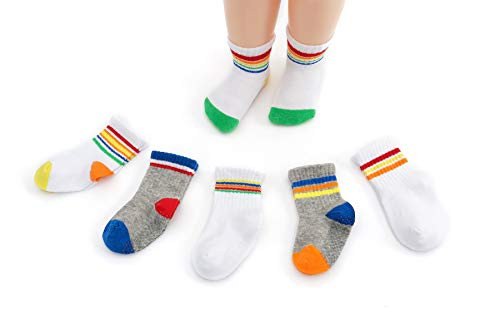 Toddler Crew Grip Socks  6prs  Baby Infant Boys Girls Non Slip/Anti Skid Socks 612M