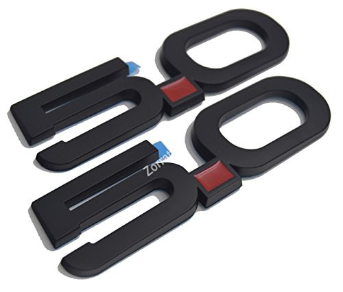 zorratin 2PCs(pair) 2015 2016 (latest) New Matte Black Fender Door Side Emblem Badge Name Plate for Ford Mustang GT 5.0