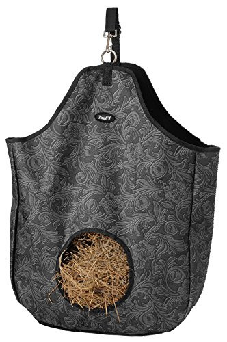 Tough 1 Nylon Hay Tote Bag in Prints Tooled Leather Black