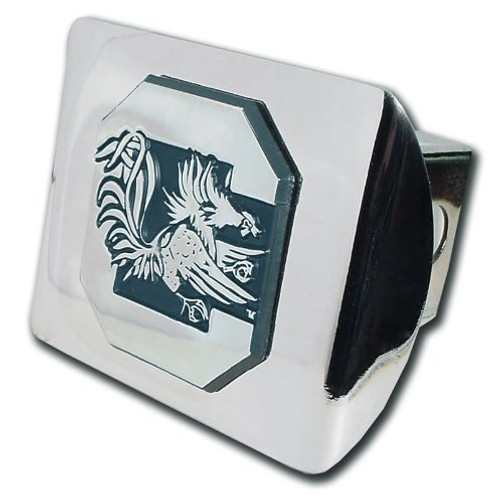 Elektroplate University of South Carolina Shiny Chrome with Gamecock Emblem Metal Trailer Hitch Cover Fits 2 Inch Auto Car Truck Receiver with NCAA College Sports Logo Elektroplate University of South Carolina Shiny Chrome with Gamecock Emblem Metal Trailer Hitch Cover Fits 2 Inch Auto Car Truck Receiver with NCAA College Sports Logo