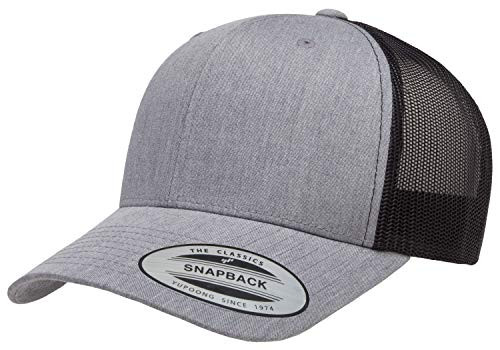 Yupoong YP Classics Retro Trucker Cap Heather/Black OSFA