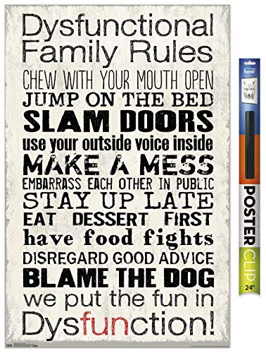 Trends International Dysfunctional Family Wall Poster 22 375  x 34  Premium Poster  Clip Bundle
