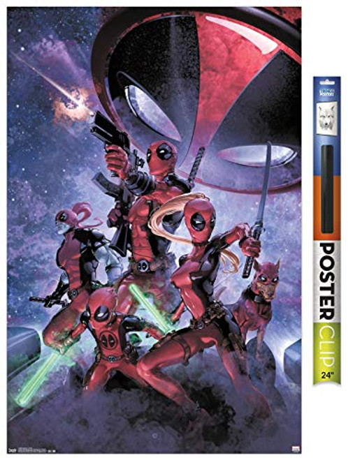 Trends International Marvel Comics  Deadpool  Family Wall Poster 22 375  x 34  Premium Poster  Clip Bundle
