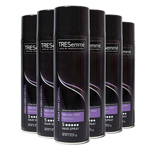 TRESemme TRES Two Aerosol Hairspray For All Hair Types Freeze Hold Hair Styling AntiFrizz Hairspray With AllDay Humidity Resistance 11 oz Pack of 6