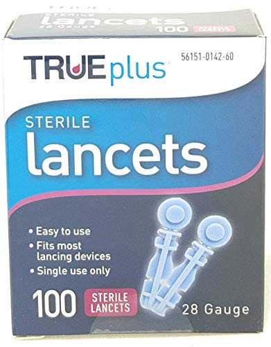 TRUEplus Sterile Lancets 28 Gauge 100 Count Per Box 4 Boxes