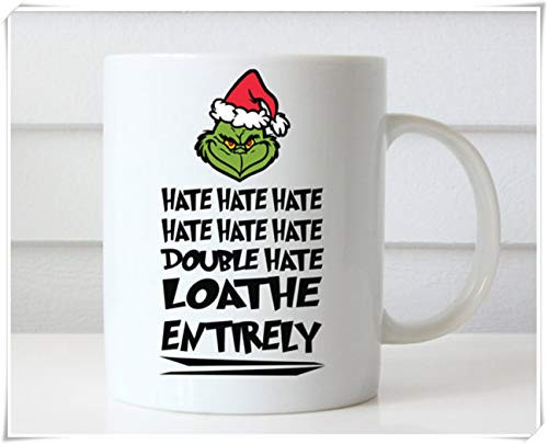 OttoRiven101  Grinch Mug Grinch Christmas Dr Seuss Quotes How The Grinch Stole Christmas Christmas Coffee Mug Gifts 11oz Ceramic Coffee Mug/Tea Cup High Gloss
