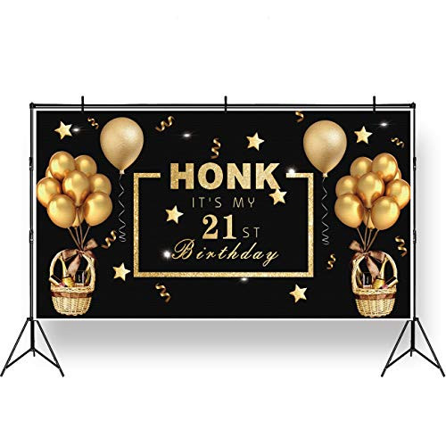 Tuoyi Happy Birthday Backdrop Banner HONK It s My 21st Birthday Banner Yard Sign 21st Birthday Party Decoration Tuoyi Happy Birthday Backdrop Banner HONK It s My 21st Birthday Banner Yard Sign 21st Birthday Party Decoration