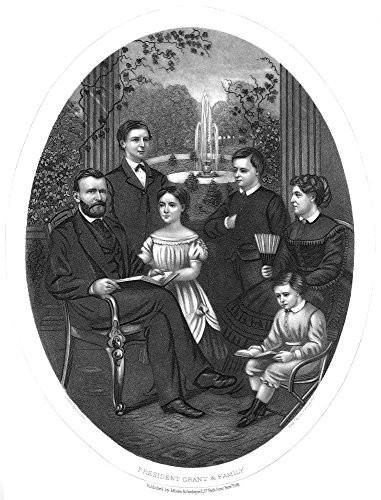 Ulysses S Grant 18221885 N18Th President Of The United States President Grant And Family Mezzotint American C1870 Poster Print by 18 x 24