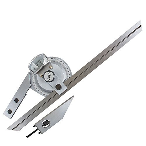 Universal Bevel Protractor?Pevor 0360° Universal Stainless Steel Vernier Bevel Protractor Bevel Protractor Angle Finder Angular Dial Ruler Precision Angle Measuring Finder Ruler Tool