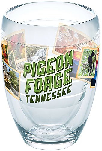 Tervis 1271494 Tennessee - Pigeon Forge Collage Tumbler with Wrap 9oz Stemless Wine Glass, Clear