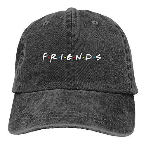 MSGUIDE Women s Friends Baseball Cap Vintage Cotton Washed Distressed Adjustable Dad Hat Black