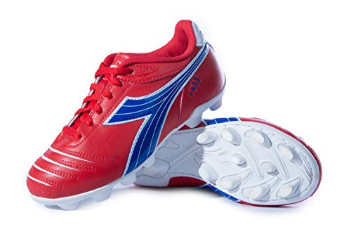 Diadora Kids  Cattura MD Jr Soccer Shoe 8 Toddler Red/Royal/White