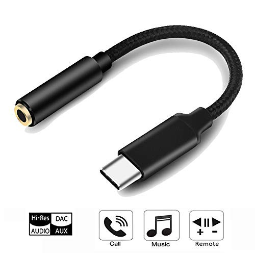 USB C Headphone Adapter Compatible with 2018 iPad Pro?Type C to 3 5mm Earphone Jack Audio Adaptor USB C Aux Dongle for Google Pixel 3/ 3XL Pixel 2/ 2XL Samsung Galaxy Note 10 Huawei P20 Black