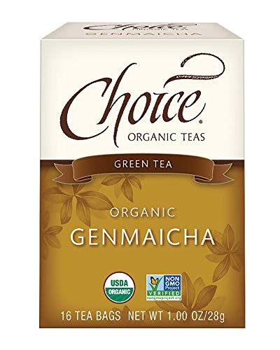 Choice Organic Teas  Genmaicha Tea 6 Pack  Organic Green Tea  96 Tea Bags