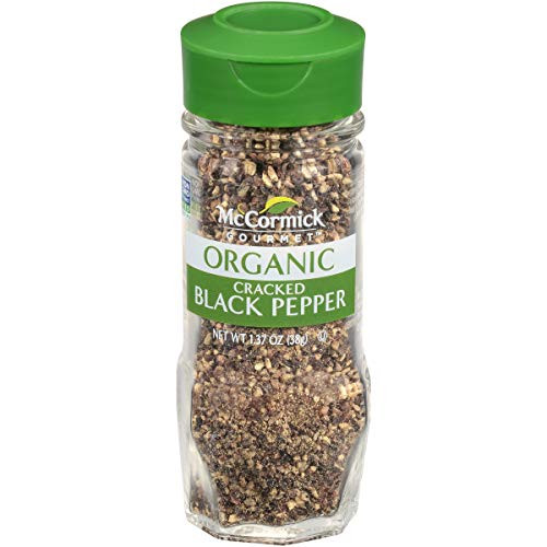 McCormick Gourmet Organic Cracked Black Pepper 1 37 oz