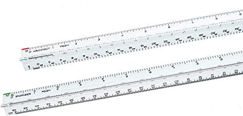 Utoolmart Plastic Ruler Straight Ruler Plastic Measuring Tool Strong Hard Mathematical Geometry Tool Set for Students Artists Architects