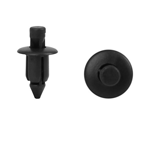 uxcell 100Pcs 6mm Black Plastic Rivets Push Type Trunk Retainer Fastener Clip for Toyota