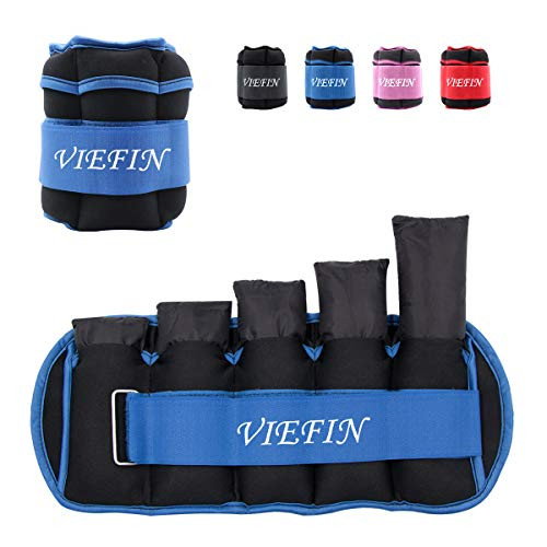 VIEFIN Ankle Weights for Women Men and Kids Strength Training Wrist/Leg/Arm Weight Set with Adjustable Strap for Jogging Gymnastics Aerobics Physical Therapy Blue 5lbs Each VIEFIN Ankle Weights for Women Men and Kids Strength Training Wrist/Leg/Arm Weight Set with Adjustable Strap for Jogging Gymnastics Aerobics Physical Therapy Blue 5lbs Each