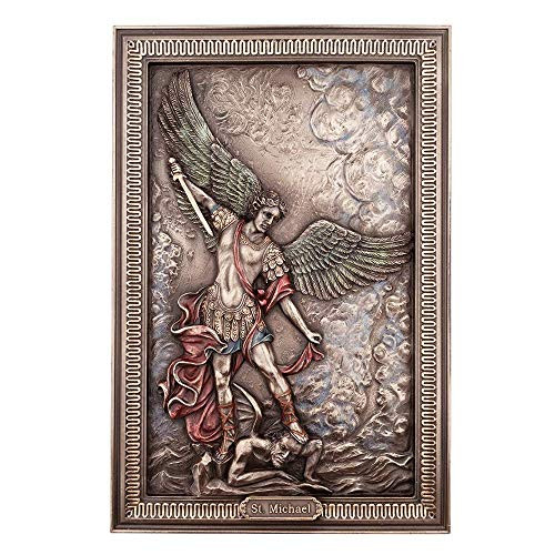 Studio Collection St Michael The Archangel Wall Plaque Patron Saint of Grocers Military Personnel Paratroopers Mariners and Police Christian Home Goods Studio Collection St Michael The Archangel Wall Plaque Patron Saint of Grocers Military Personnel Paratroopers Mariners and Police Christian Home Goods