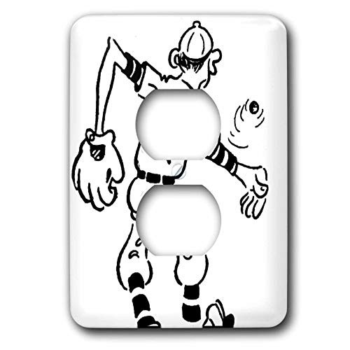 3dRose LLC lsp223166 Vintage Baseball Player 2 Plug Outlet Cover