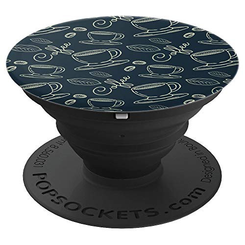 Vintage graphic of coffee cups PopSockets Grip and Stand for Phones and Tablets