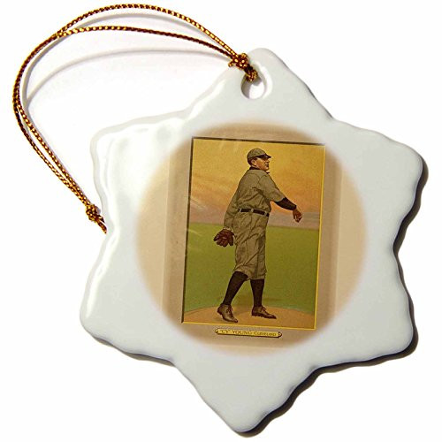 3dRose ORN437281 Vintage Photo of Cy Young Baseball Player Snowflake Porcelain Ornament 3Inch 3dRose ORN437281 Vintage Photo of Cy Young Baseball Player Snowflake Porcelain Ornament 3Inch