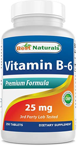 Best Naturals Vitamin B6 25 Mg Tablets 250 Count