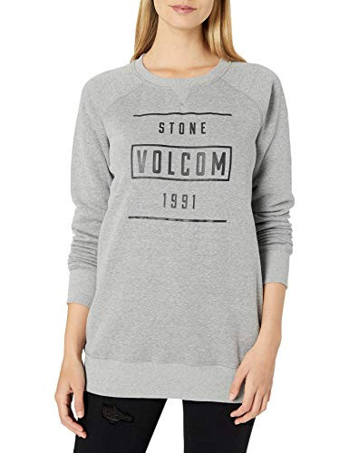 Volcom Junior s 6MILE Pullover Butter Fleece Crew Heather Grey Small
