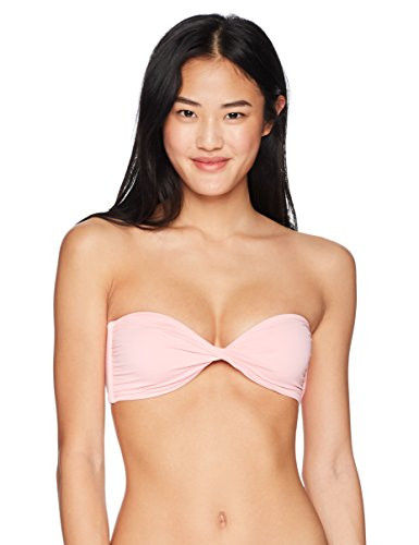 Volcom Junior s Simply Seamless Bandeau Bikini TOP Petal Pink S