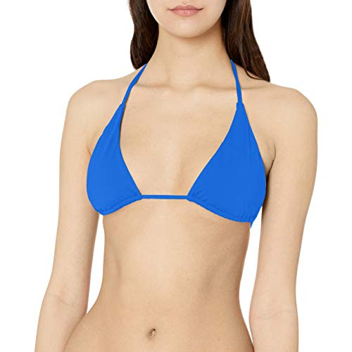 Volcom Women s Junior s Simply Seamless Triangle Bikini Top Marina Blue Medium