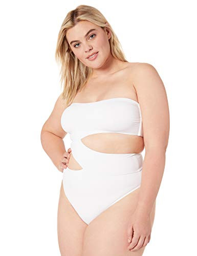 Volcom Junior s Women s Plus Size Simply Seamless One Piece Swimsuit White Large