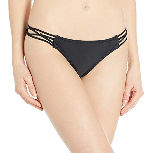 Volcom Junior s Women s Simply Solid Tiny Bikini Bottom Black XS