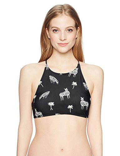 Volcom Junior s Z for Zebra Crop Top Bikini Black L