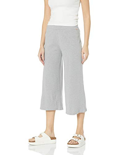 Volcom Junior s Women s Lil Flair Wide Leg Knit Pant Heather Grey Extra Small