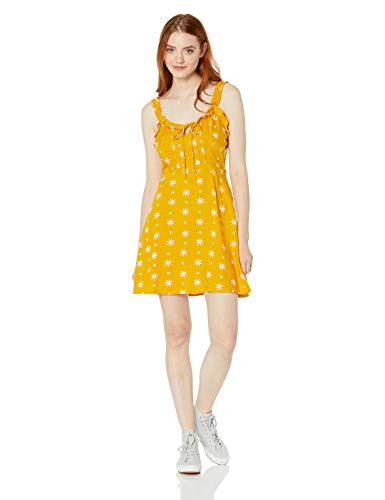 Volcom Junior s Women s I Like It Ruffle Cami Dress Gold Small