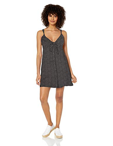 Volcom Junior s Women s Try The Knot Cami Dress Black Combo Extra Large