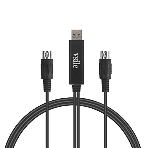 vsile USB INOUT MIDI Interface?Professional Piano Keyboard to PC/Laptop/Mac Adapter Cord for Home Music Studio ?6 5Ft?