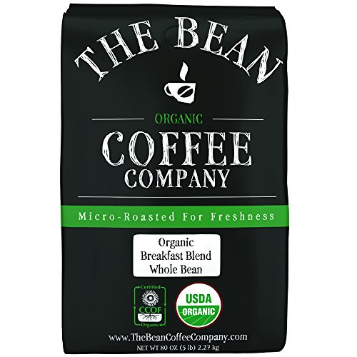 The Bean Coffee Company Organic Breakfast Blend Medium Roast Whole Bean 5 Lb Bag The Bean Coffee Company Organic Breakfast Blend Medium Roast Whole Bean 5 Lb Bag