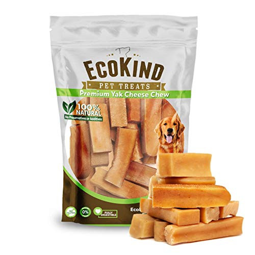 EcoKind Pet Treats Gold Yak Dog Chews Pack  Yak Milk Dog Treats for Active Chewers  100 Natural  Healthy Chew Sticks for Small  Large Dogs  Assorted Set of Big  Small Yak 16 Small Sticks