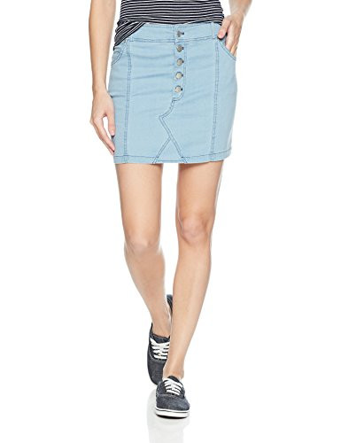 Jack by BB Dakota Junior s Kesha Washed Chambray Mini Skirt 4