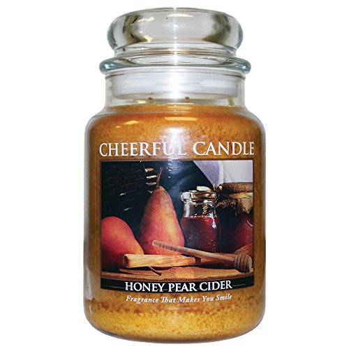 A Cheerful Giver Honey Pear Cider Jar Candle, 24-Ounce