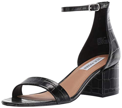Steve Madden Women s Irenee Heeled Sandal Black Crocodile 7 5 M US