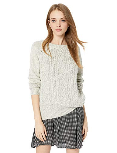 Jack by BB Dakota Junior s Secret BowMance Cable Knit Sweater with Contrast Velvet tie Ivory Extra Small