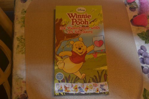 Winnie the Pooh 34 Valentines with 35 Stickers Disney