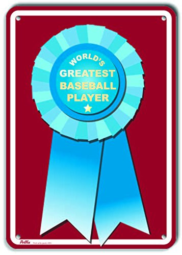 PetKa Signs and Graphics PKWG0022NP World s Greatest Baseball Player  Plastic Sign 10  x 14  World s Greatest Blue