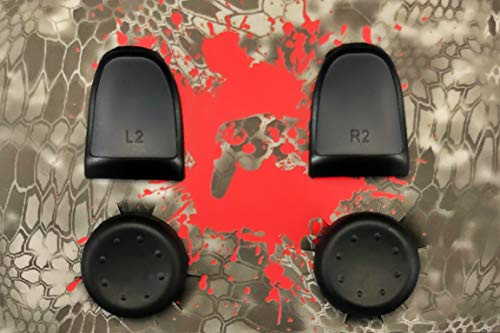 Weapons of Mass Destruction  PS4 Performance Triggers and Thumbsticks  2 Medium Stem Sticks  Black